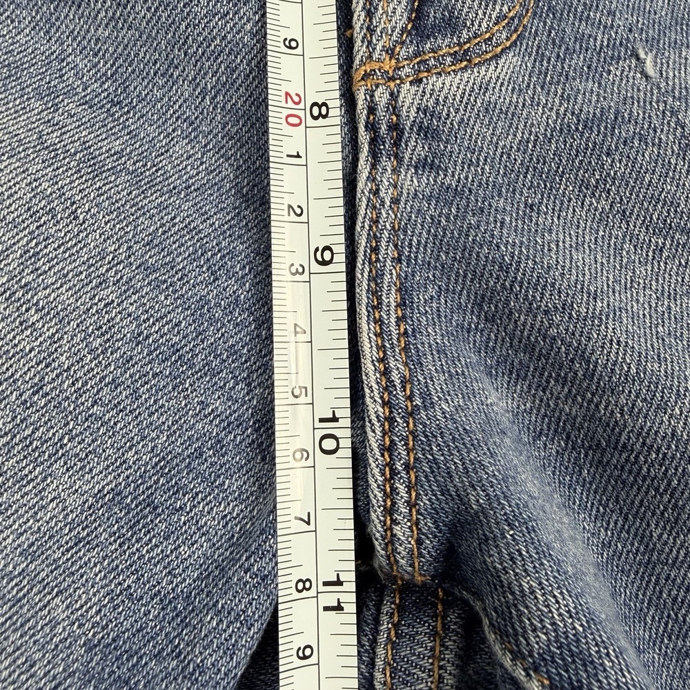 Good American Distressed Straight Jeans Women's 10/30 High Rise Raw Hem - Picture 8 of 9